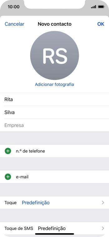 Prima n.º de telefone.