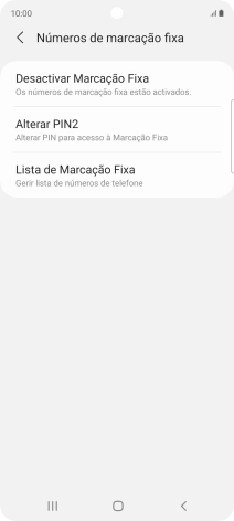 Prima Desactivar Marcação Fixa.