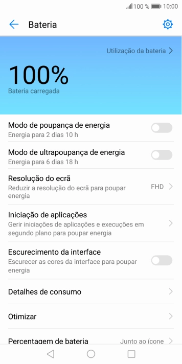 Prima o indicador junto à definição pretendida para ativar a função.