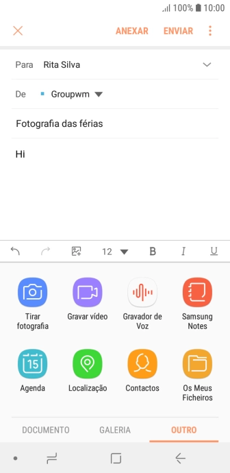 Prima Os Meus Ficheiros e vá até à pasta pretendida.