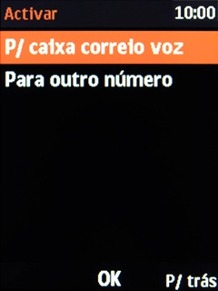 Escolha P/ caixa correio voz.