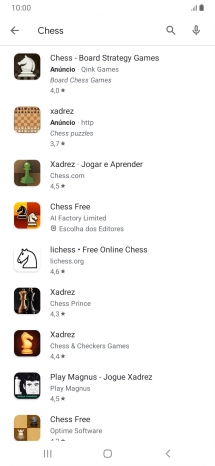 Prima a app pretendida.