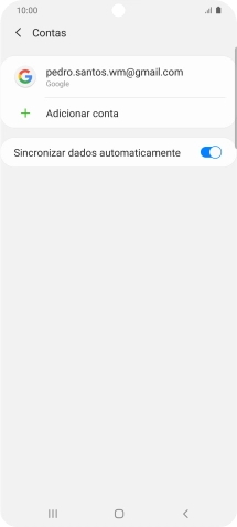 Prima Adicionar conta.