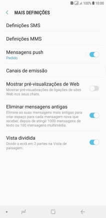 Prima Definições SMS.