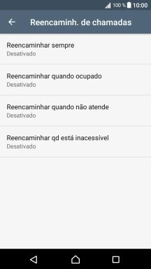 Prima o tipo de desvio pretendido.