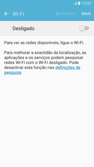 Prima o indicador para ativar a função.