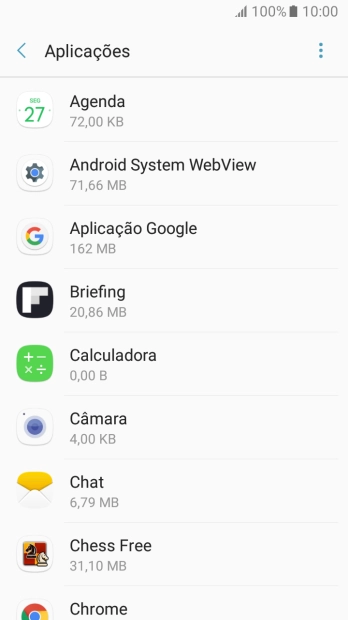 Prima a app pretendida.