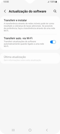 Prima Transferir e instalar. Se existir uma nova versão de software disponível, será agora indicado no ecrã. Siga as indicações no ecrã para atualizar o software do telefone.