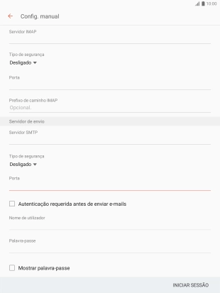 Prima Autenticação requerida antes de enviar e-mails para ativar a função.