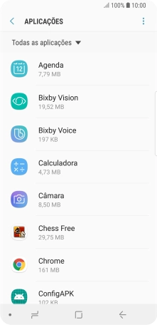 Prima a app pretendida.