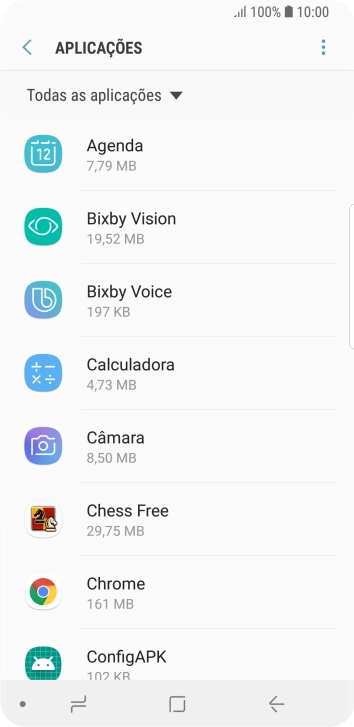 Prima a app pretendida.