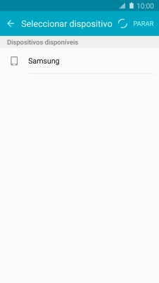 Prima o dispositivo Bluetooth pretendido e aguarde um momento enquanto o ficheiro é transferido.