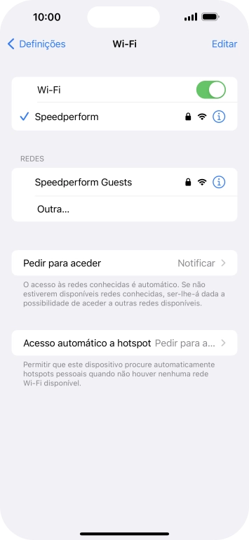 Para voltar ao ecrã inicial, deslize o dedo de baixo para cima a partir da base do ecrã.