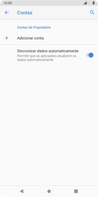 Prima Adicionar conta.