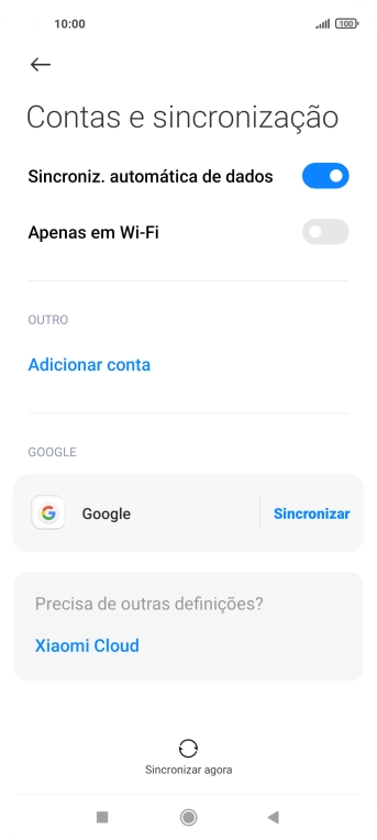 Prima a conta pretendida.