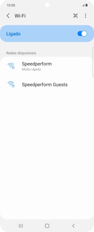 Prima a rede Wi-Fi pretendida.