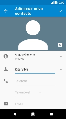 Prima Telefone e introduza o número de telefone.