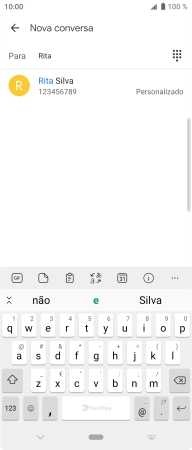 Prima o contacto pretendido.
