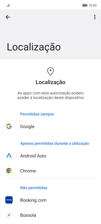 Prima a app pretendida.