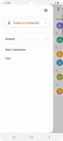 Prima Gerir contactos.