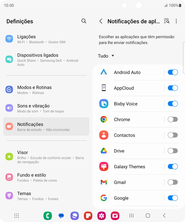 Prima a lista suspensa.