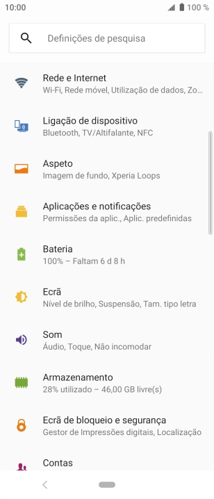 Prima Ligação de dispositivo.