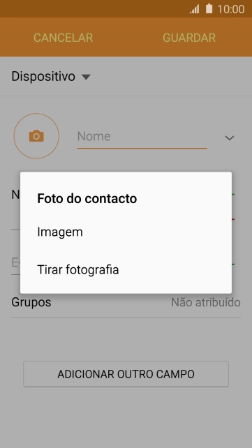 Prima Imagem e vá até à pasta pretendida.