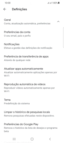 Prima Atualizar apps automaticamente.