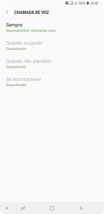 Prima o tipo de desvio pretendido.