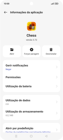Prima Utilização do armazenamento.