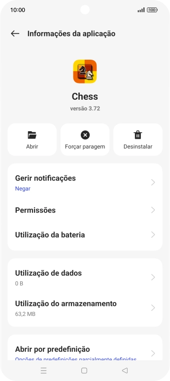 Prima Utilização do armazenamento.