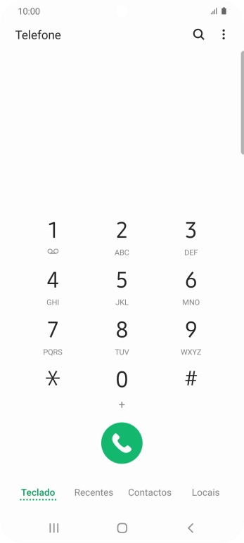 Prima o ícone de menu.