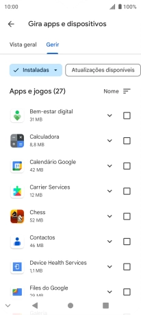 Prima a app pretendida.