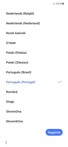Prima o idioma pretendido.