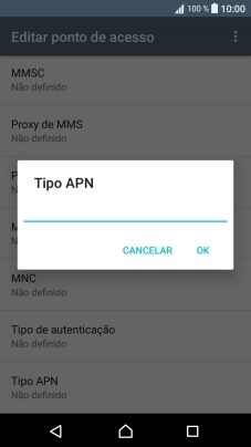Introduza mms e prima OK.