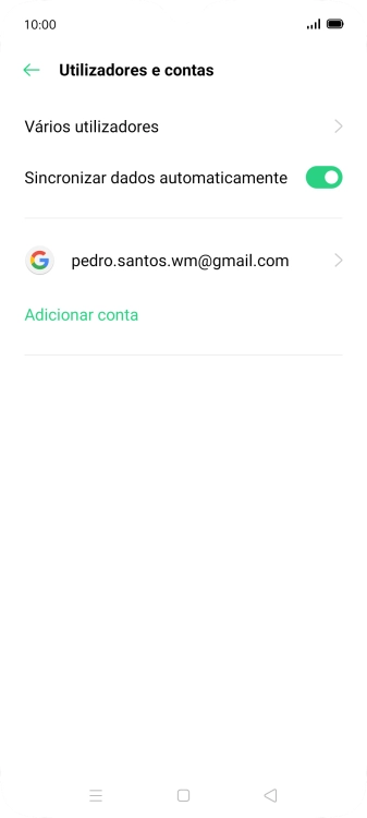 Prima a conta pretendida.