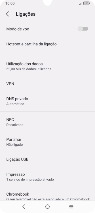 Prima Hotspot e partilha da ligação.