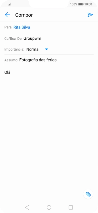 Prima o ícone de anexo.