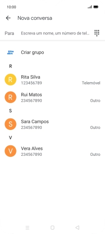 Prima o campo junto a 
