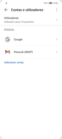 Prima o ícone de menu.