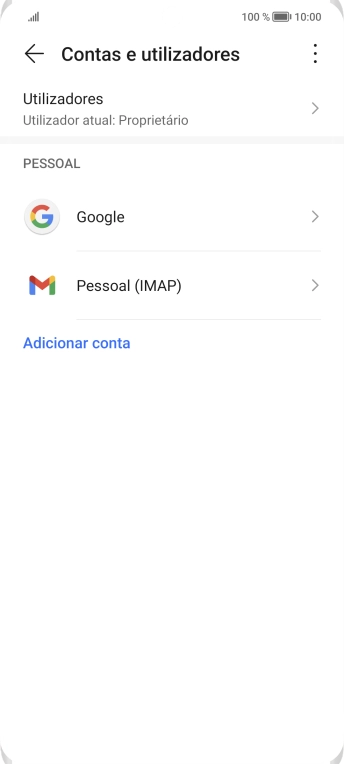 Prima o ícone de menu.