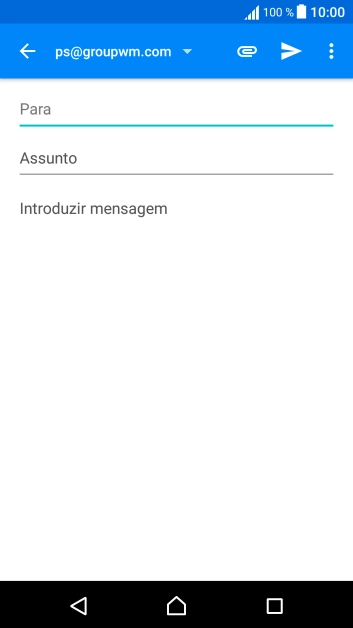 Prima a caixa de pesquisa e introduza as primeiras letras do nome do destinatário.