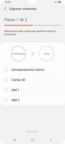 Prima o nome do cartão SIM.