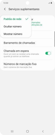Prima Mostrar número para ativar a visualização do seu número.