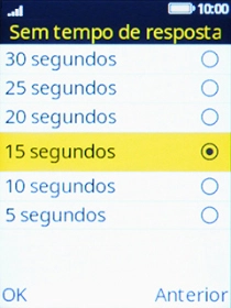 Escolha o atraso pretendido.