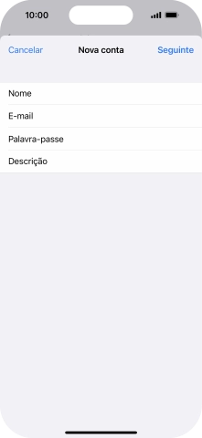 Prima Descrição e introduza o nome pretendido da conta de e-mail.