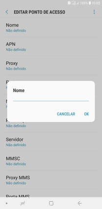 Introduza Vodafone Internet e prima OK.