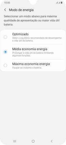 Prima a tecla de início para terminar e voltar ao ecrã inicial.