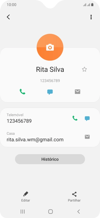 Prima o ícone de chamada ao lado do número pretendido.