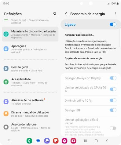 Prima a tecla de início para terminar e voltar ao ecrã inicial.
